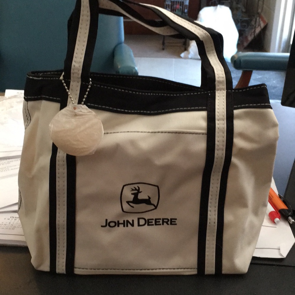 John Deere small tote bag with keychain